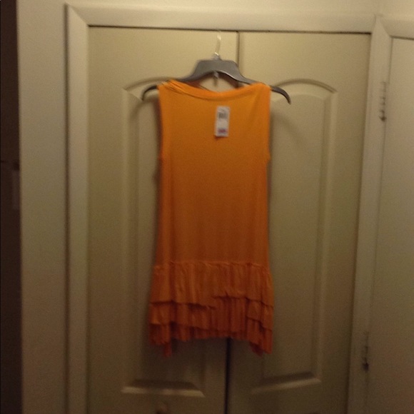 Gold Sassy Ruffle Top - Picture 2 of 3